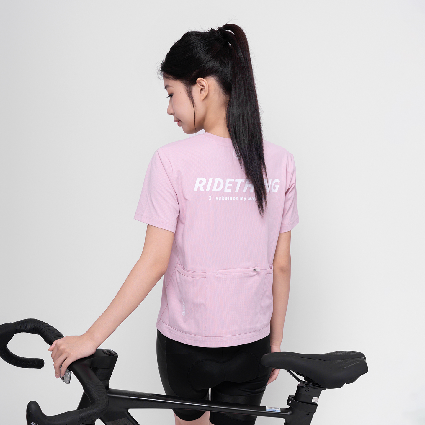 RIDETHING女生骑行T恤简约速干