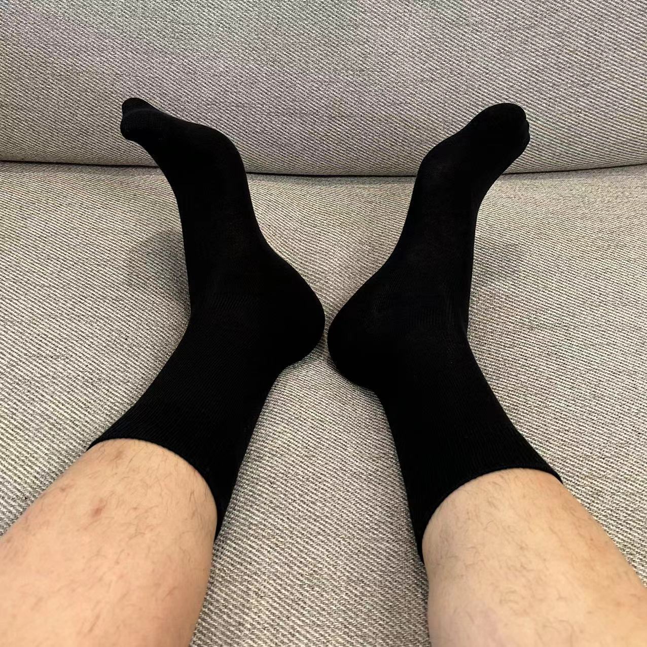 商务男士正装上班长黑色袜子