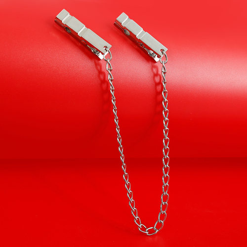 原生态锌合金夹男女夹金属链条