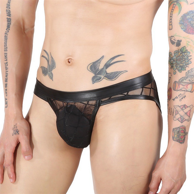 男士网纱内裤低腰修身三角内裤