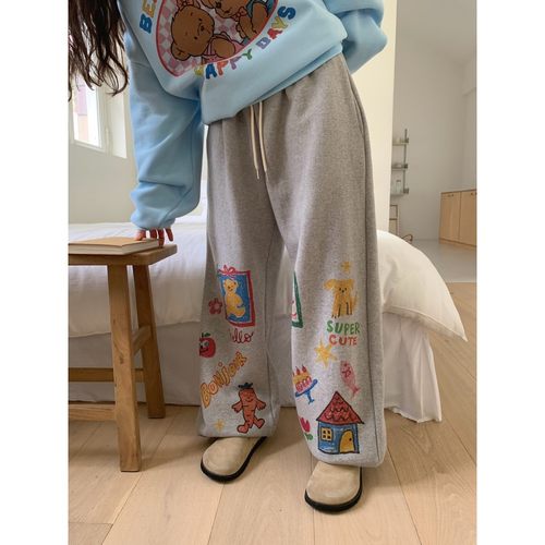 八1216韩国东大门休闲长裤区4542942新潮春冬舒适韩版炸街可爱