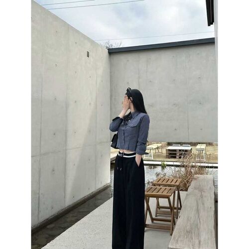 九1126韩国东大门休闲长裤区satine-8711444学院人气潮流秋季街头