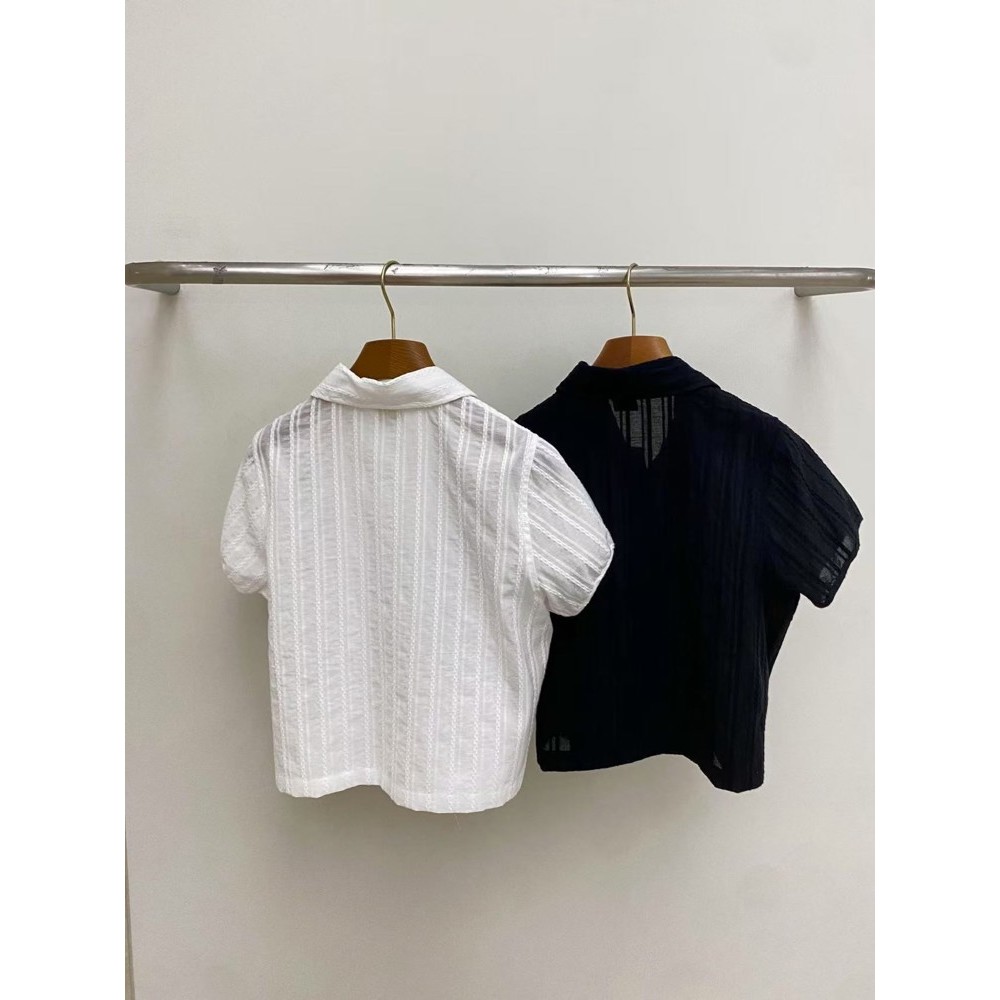 九0325韩国东大门衬衫-区HEBON-8480506流行通勤优雅纯色档口正品
