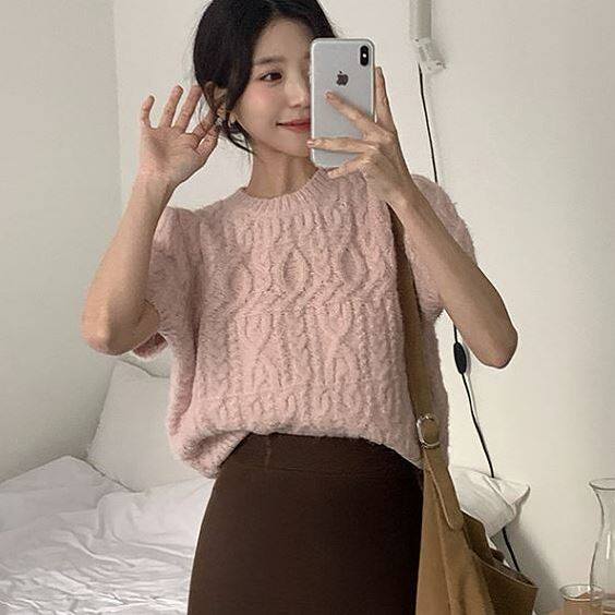 六1213韩国正品cwithc-13801 针织衫区冬款都市新款风格直邮修身