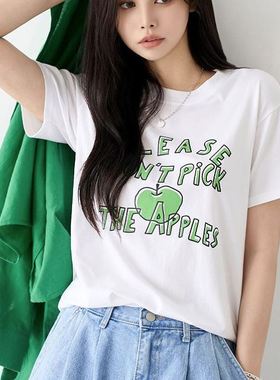 六0821韩国正品236997 T恤区时装夏季简洁正品高档休闲复古直邮