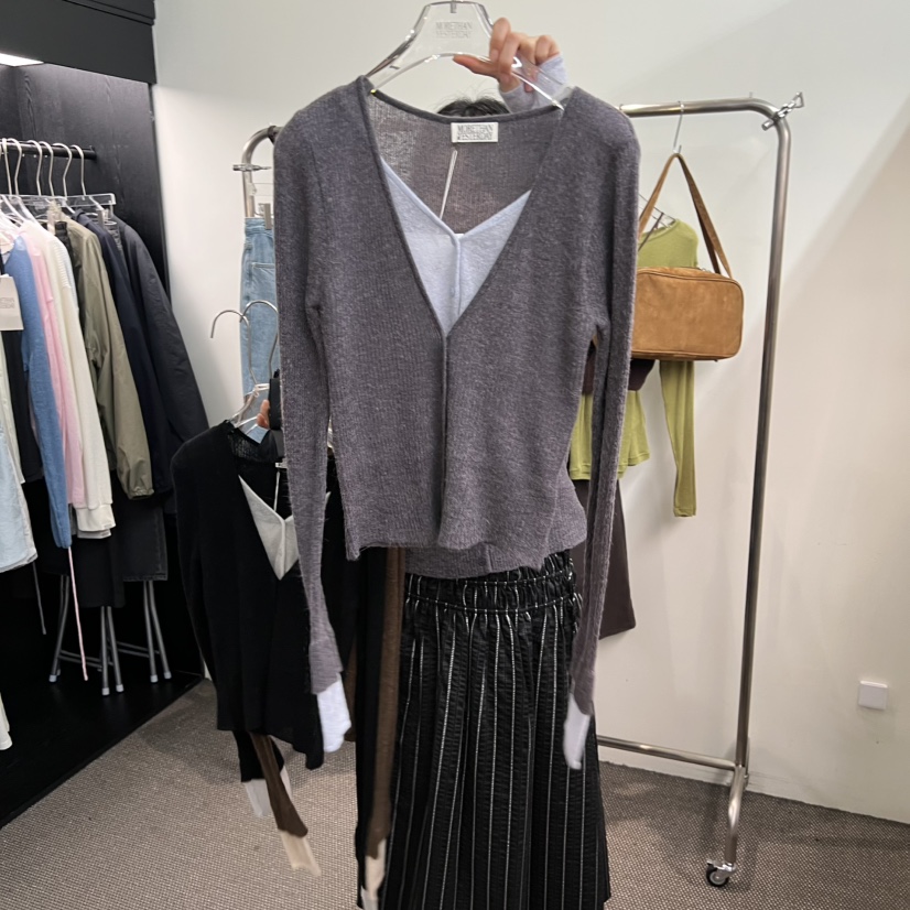 八1015韩国东大门运动户外针织衫区4459815流行韩版独特可爱档口