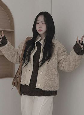 六1213韩国正品hab-i-un-n-i14863 外套区甜美流行秋冬优雅韩版