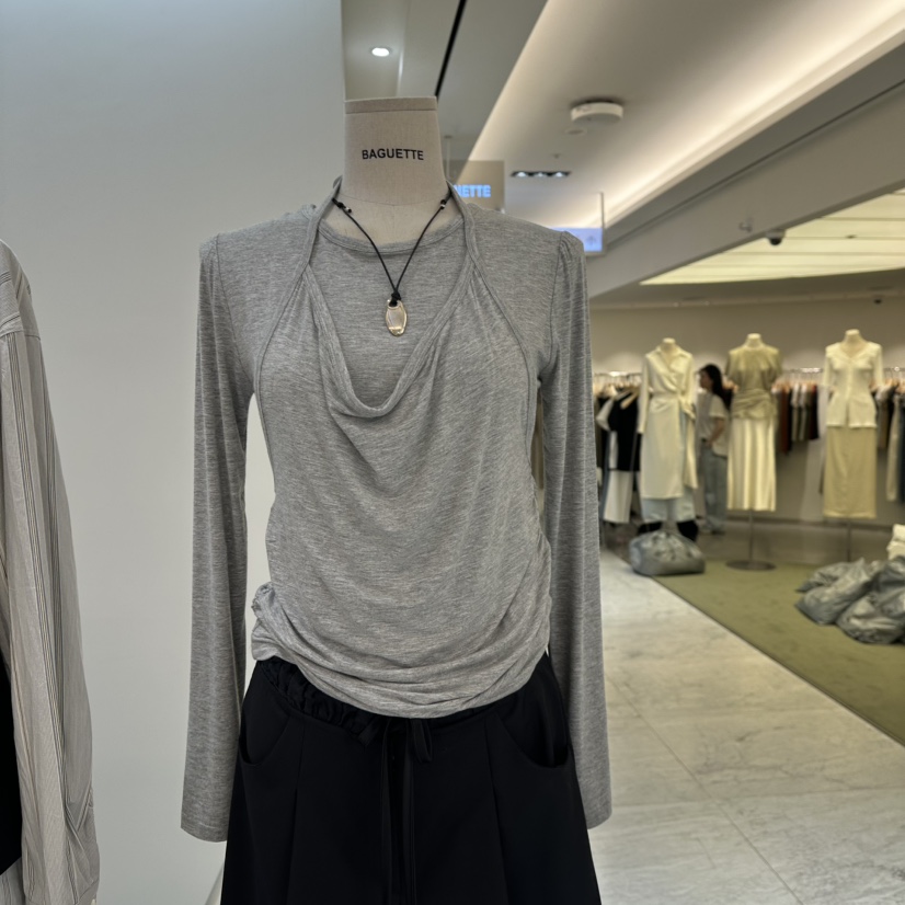 八1205韩国东大门上衣长袖T恤热销区4523029别致新款优雅直邮都市