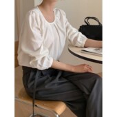 8748615大气通勤百搭纯色时尚 九0315韩国东大门衬衫 区Sunday
