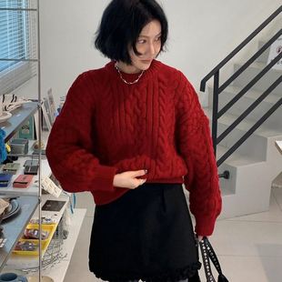 区直邮修身 page 针织衫 甜美端庄秋冬大气 4679 六1213韩国正品