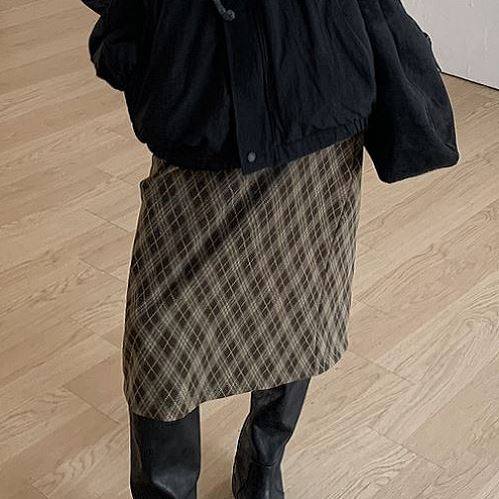 六1213韩国正品alit-tle-b--18350 半身裙区街舞冬款潮流新款洋气