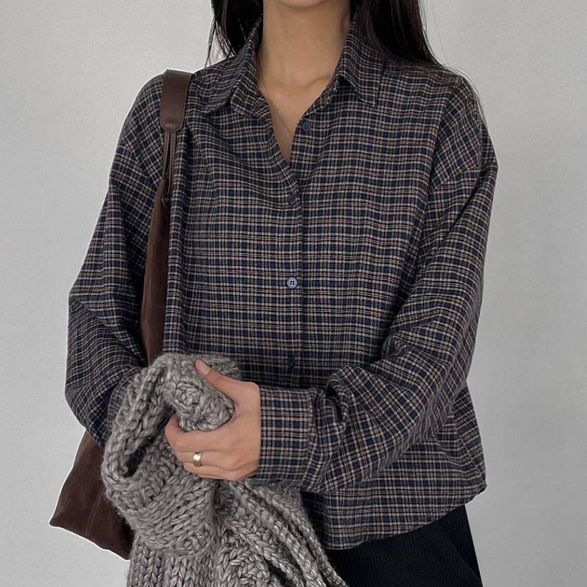 六1213韩国正品crus-hj--14585 衬衫区冬季复古正品英伦休闲欧美