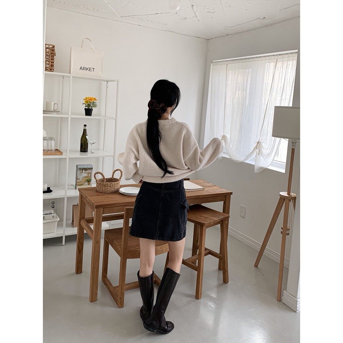 八1105韩国东大门运动户外针织衫区4476777流行通勤高档纯色档口