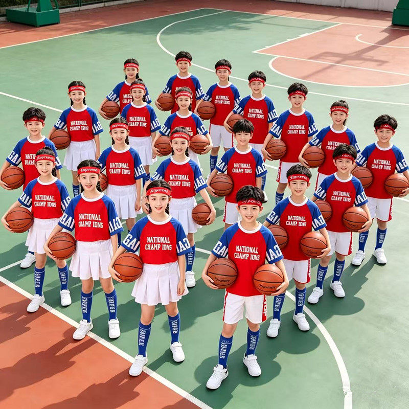小学生运动会开幕式服装篮球表演演出服表演服幼儿园班服演出服