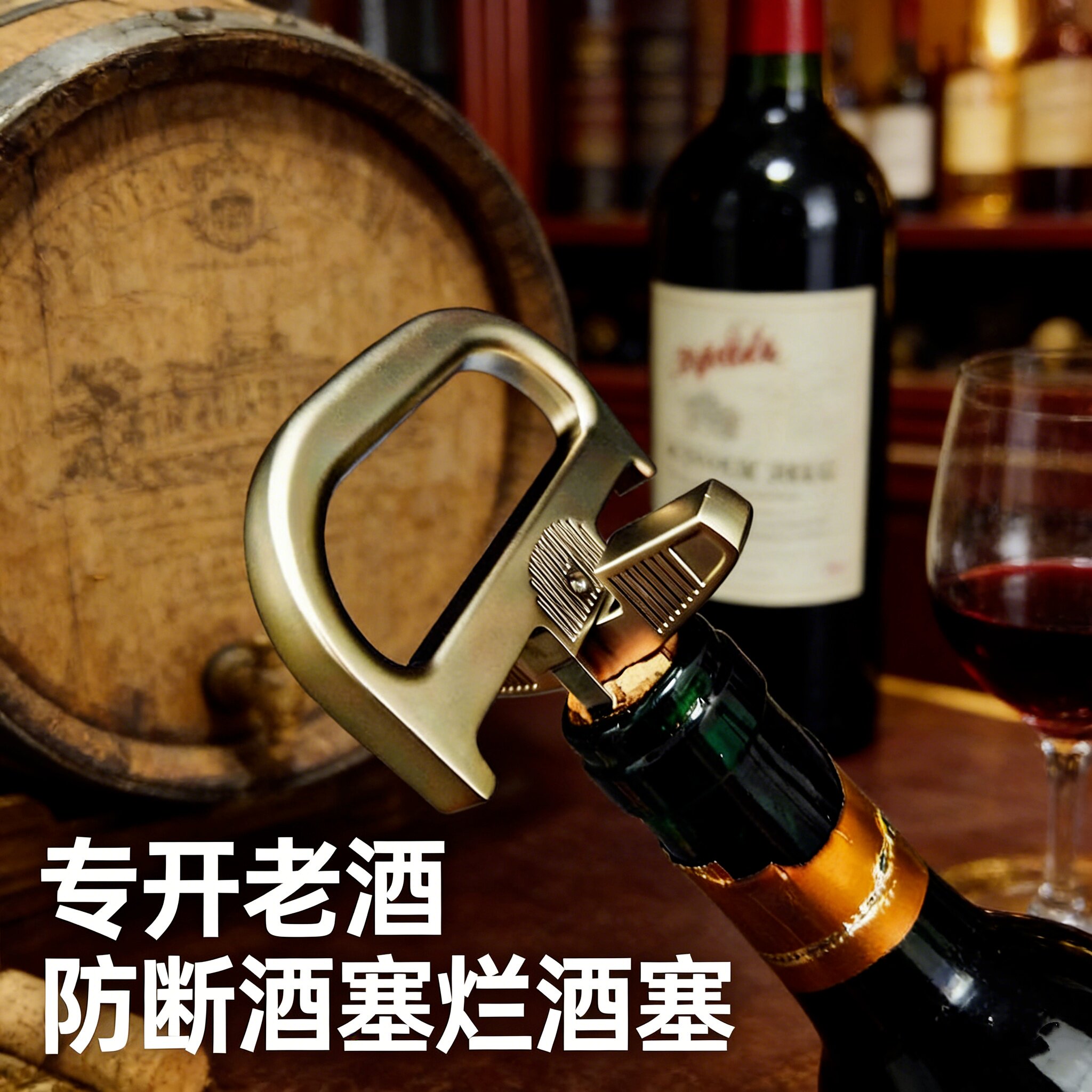 高级钛合金老酒刀多功能防断酒塞美国品牌红酒葡萄酒开瓶器送礼