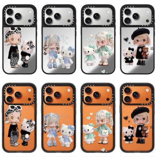 C家ASETi华强北小熊嘎子姐Kitty适用iPhone苹果17promax手机壳17/16/Air亚克力14pro情侣17pro奢华15promax女