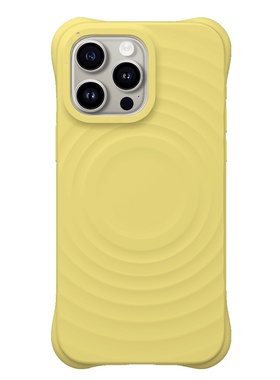 代购联名款赵思露同款芒果黄色波漾防摔磁吸iPhone17ProMax/17 AiR/17 Pro手机壳+防撞角iphone16pro女新款壳