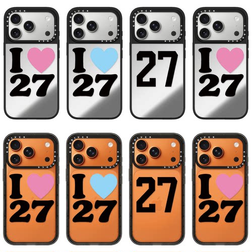 C家ASETi华强北粗体数字27适用iPhone苹果17promax手机壳14plus/15promax/16plus可爱14情侣16promax亚克力女