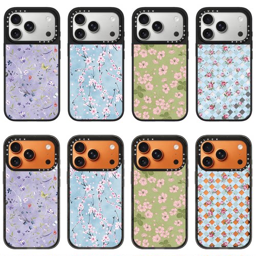 C家ASETi华强北适用iPhone苹果18promax手机壳14promax/17promax/15promax紫色花之遐想16promax磁吸17pro女