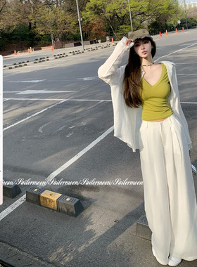 4.25/20点【织夏】松弛感宽松棉亚麻阔腿休闲裤女