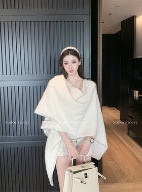 F PROJECT【玛格丽特午后】含羊毛富家小千金感的针织披肩外套