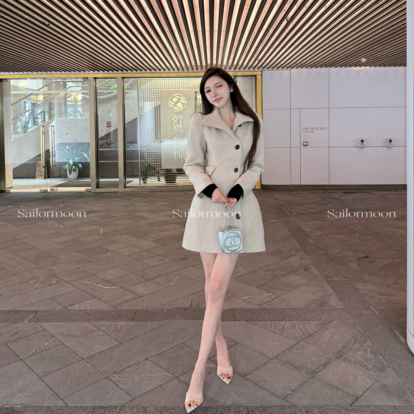 11.6/20点【伦敦周末】立领/翻领羊毛显瘦老钱风掐腰毛呢大衣外套