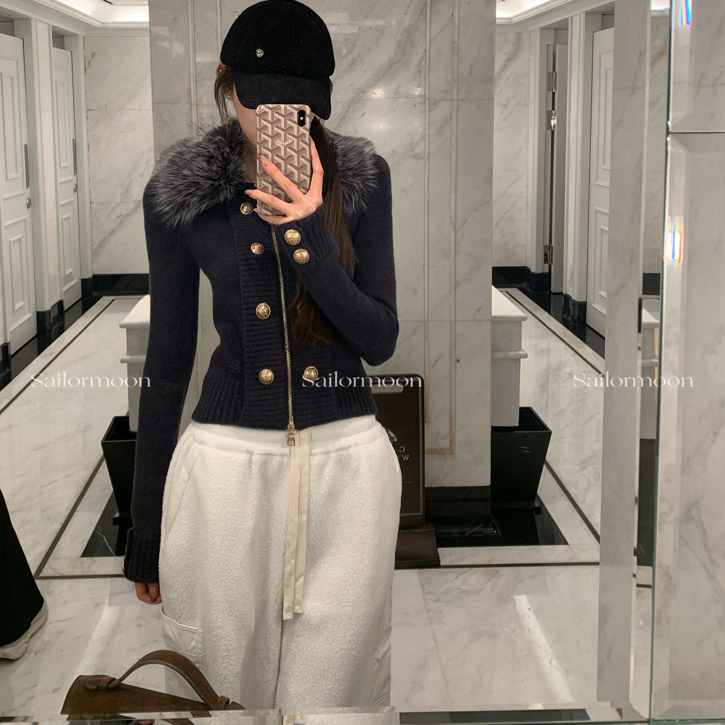 11.6/20点【雪落挪威】羊羔毛显脸小休闲百搭棒球帽宽檐鸭舌帽