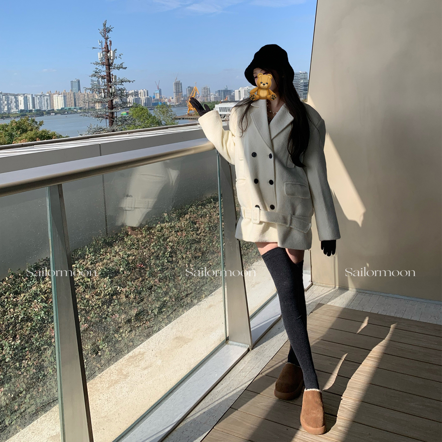 11.22/20点【牢牢锁住过膝袜】羊毛竖纹压力显瘦过膝堆堆大腿袜