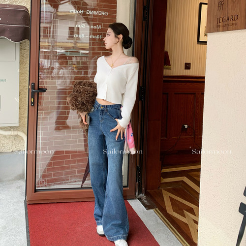 F PROJECT【碎钻星河】小众款！重工烫钻网纱拼接v领短款针织开衫