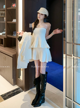 F PROJECT【江南美人】针织绒感抹胸上衣收腰显瘦打底（送胸针