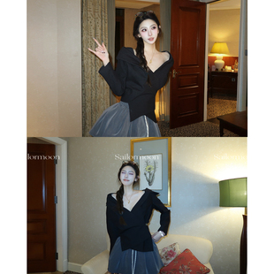 Vintage西太后土星扣一字肩小众西装 慕尼黑情书 外套 PROJECT