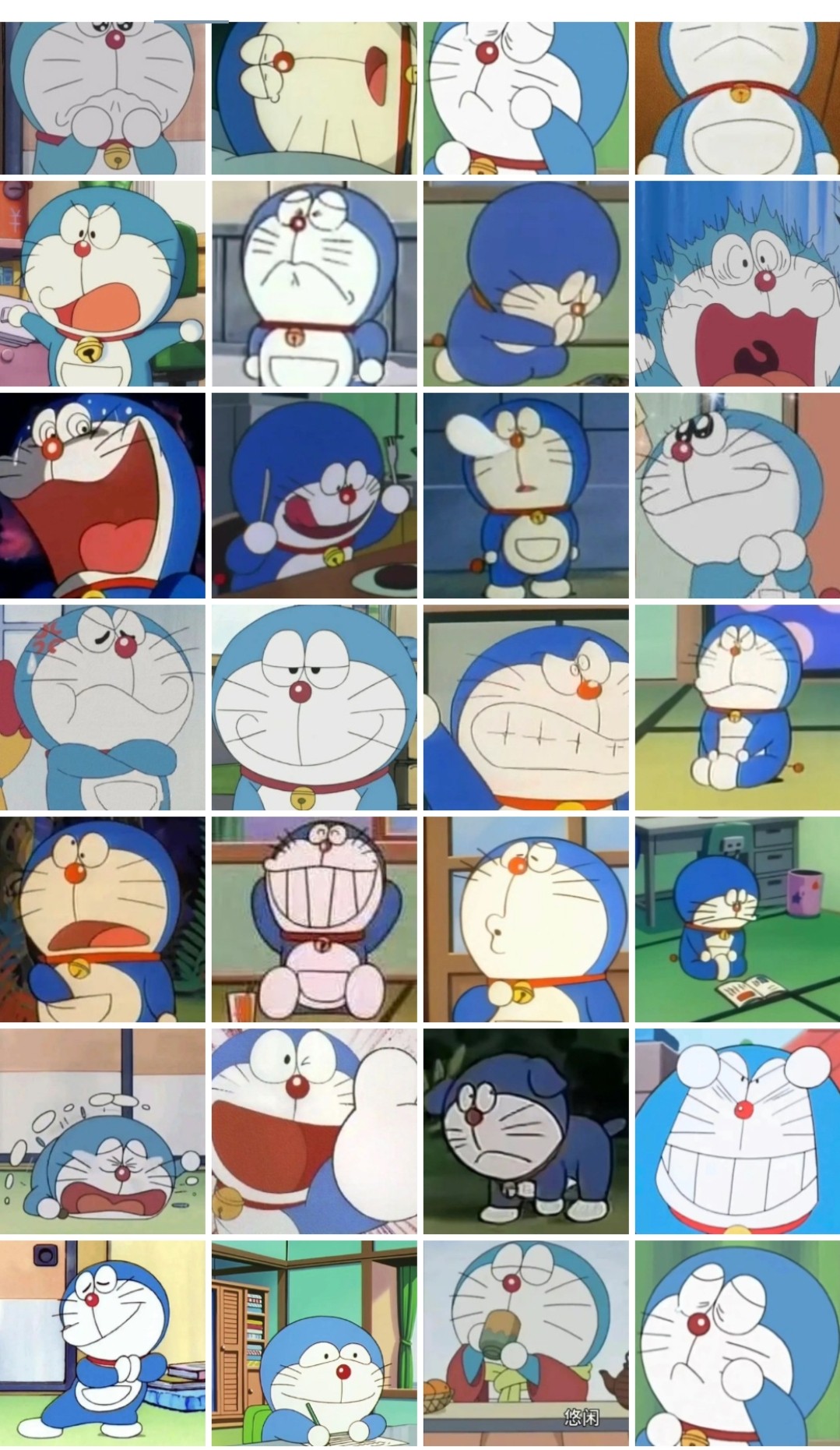 哆啦a梦表情包微信静态表情包100个
