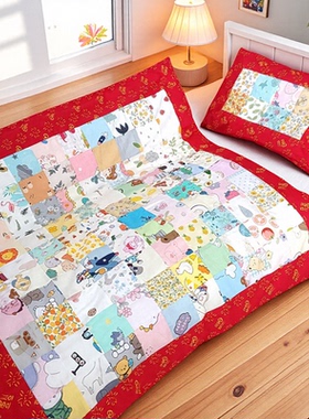 新生儿百家被成品婴儿手工被子可水洗纯棉花宝宝百福幼儿园可脱胆