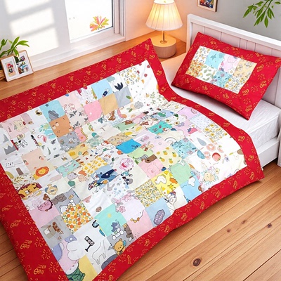 新生儿百家被成品婴儿手工被子可水洗纯棉花宝宝百福幼儿园可脱胆