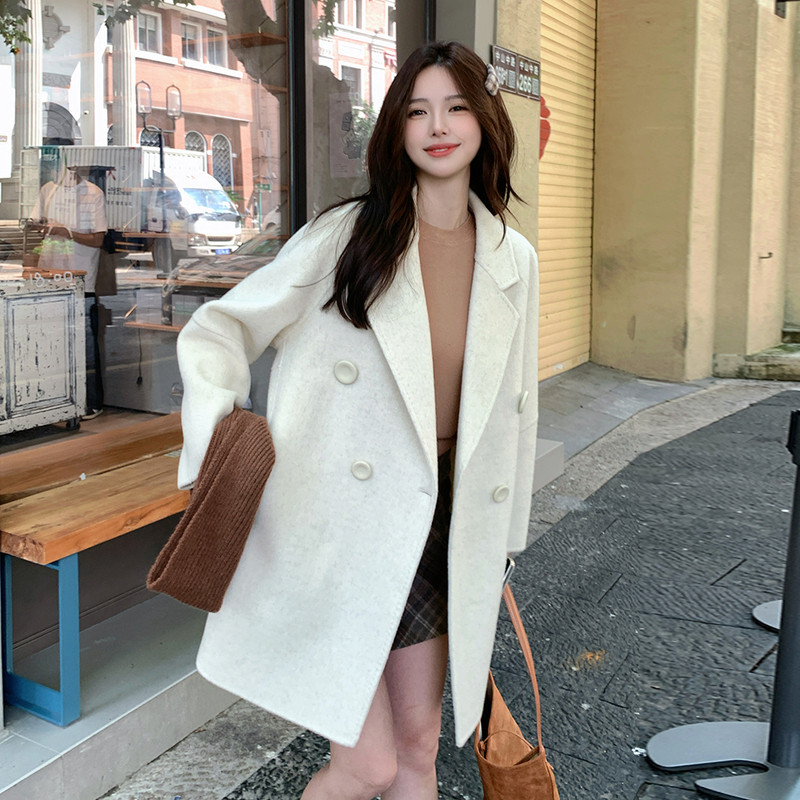 现货！2025冬季新款双面呢羊绒大衣女B123-7760-P285-K418,女装羊绒大衣,浙宝123