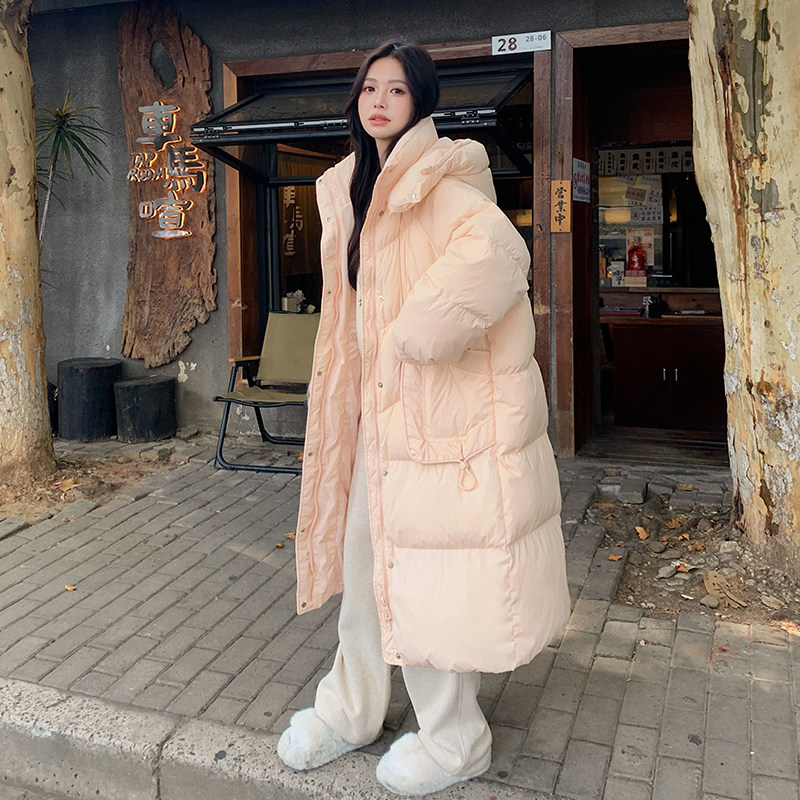 大货已出！2025冬季粉色长款连帽50绒羽绒服123-8692-P285-K418,女装羽绒服,浙宝123