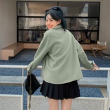 现货！2022短款三色双面羊绒毛呢外套50毛123-8869-P235-K348，女装毛呢外套，浙宝123