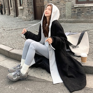 新款2022加厚羊羔毛毛呢拼接假两件外套女123-H002-P185-K268图片