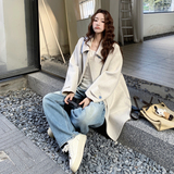 现货！2025冬季新款针织拼接双面呢羊绒大衣B123-7755-P305-K448，女装羊绒大衣，浙宝123