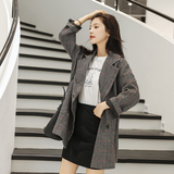 现货！2023春季格纹毛呢小西装外套123-W02-P110-K168，女装西装，浙宝123