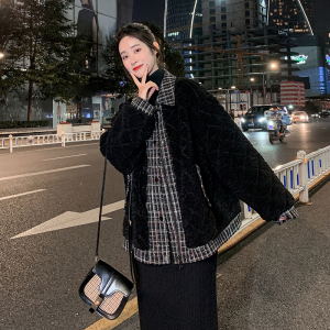 大货！数据好！冬季新款菱格夹羊羔毛服123-6598-P165-K238