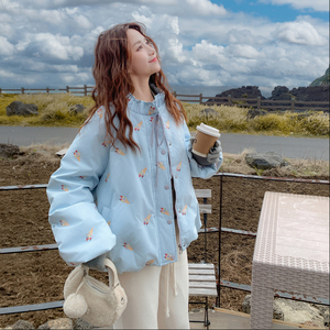 面料已下！2026冬季新款冰淇淋刺绣90羽绒服女123-7771-P300-K448图片