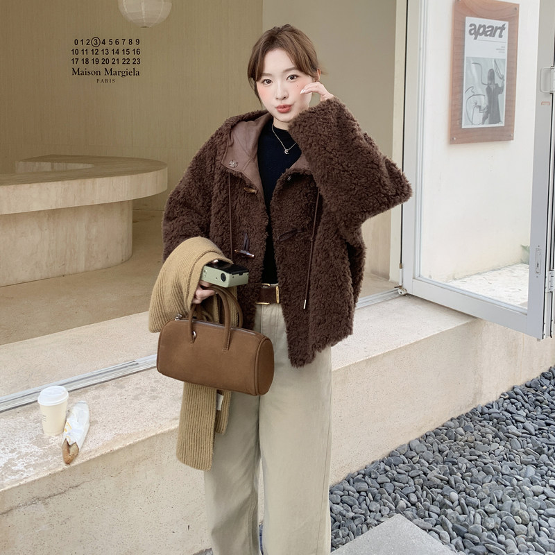 新款！2026冬季羊羔毛外套女B123-7765-P225-K388,女装短外套,浙宝123