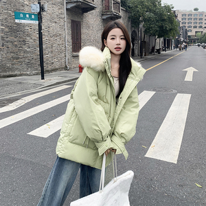 现货有买家秀！2025冬季连帽大毛领棉服女123-8653-P175-K268图片