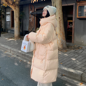 大货已出！2025冬季粉色长款连帽50绒羽绒服123-8692-P285-K418图片