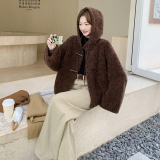 新款！2026冬季羊羔毛外套女B123-7765-P225-K388，女装短外套，浙宝123