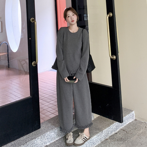 新款！2026秋季撒银花边卫衣套装123-7725-P185-K268,女通用卫衣的搭配图片