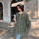 设计款！2022秋冬新款小香风格子外套123-8855-P155-K218，女装毛呢外套，浙宝123