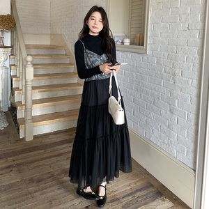 24春季吊带连衣裙两件套123-6011-裙子P135K188T恤P35套P170K228图片