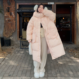 大货已出！2025冬季粉色长款连帽50绒羽绒服123-8692-P285-K418，女装羽绒服，浙宝123